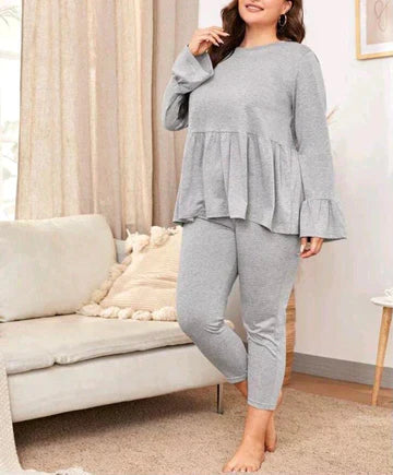 PLUS SIZE FRILL LOUNGE WEAR